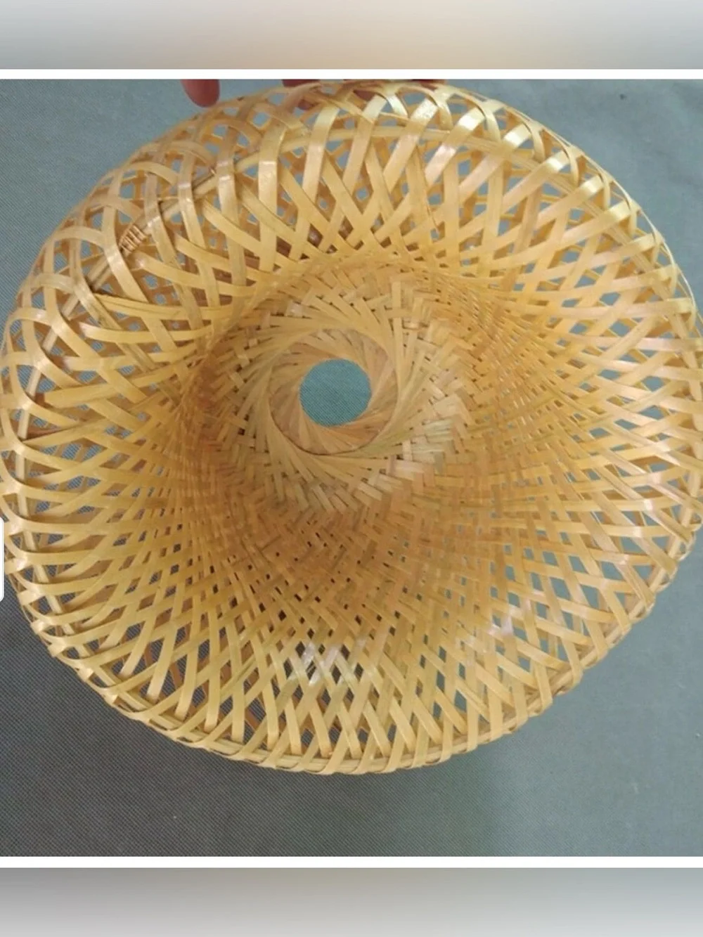 Nordic Bamboo Rattan Pendant Lamp Shades Boho Hanging Light Covers set of 2Two